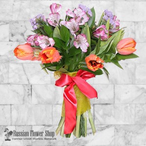 Russia Spring Flower Bouquet #6