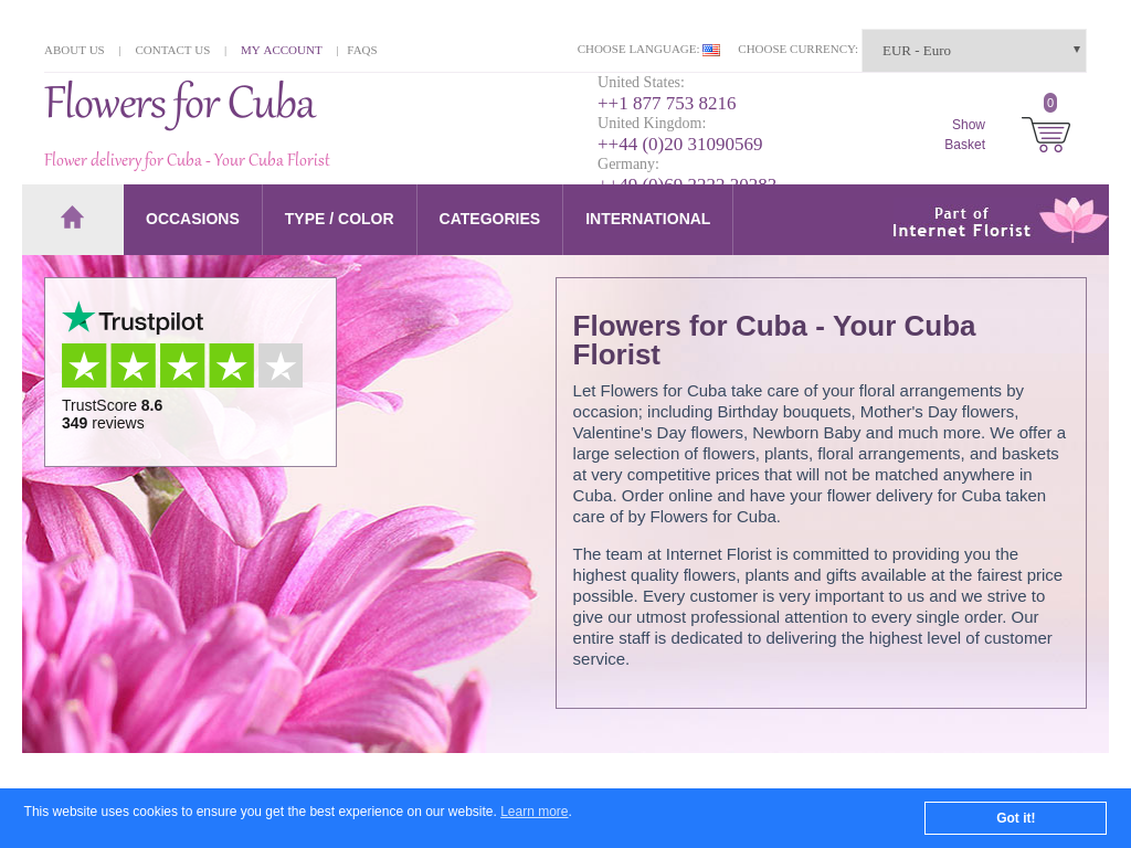 FLOWER DELIVERY CUBA - ONLINE FLORIST CUBA