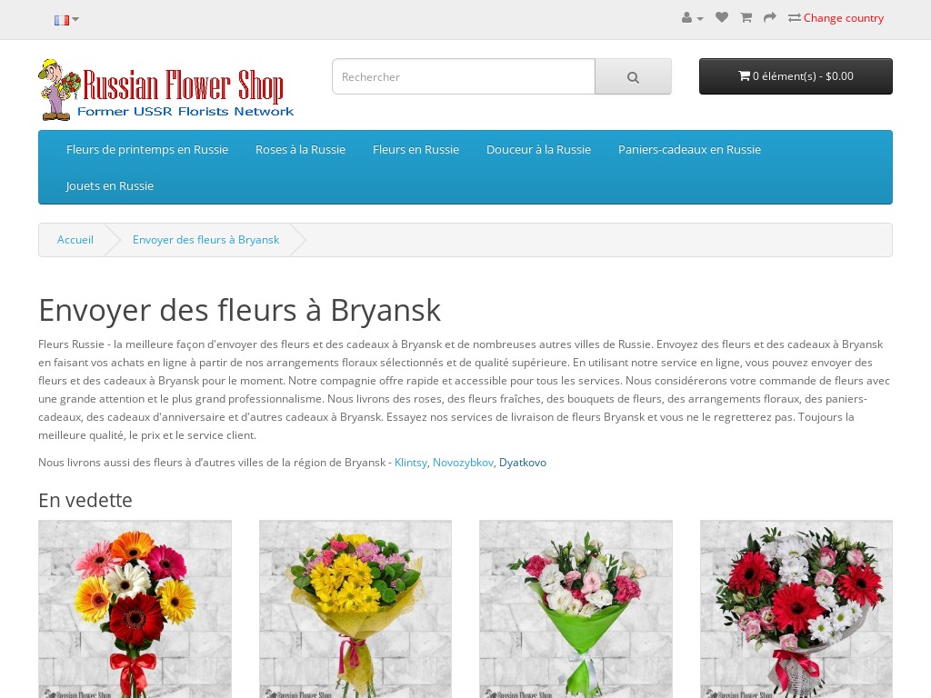 Envoyer des fleurs Ã  Bryansk (Russie). Nous livrons des fleurs et des cadeaux Ã  Bryansk