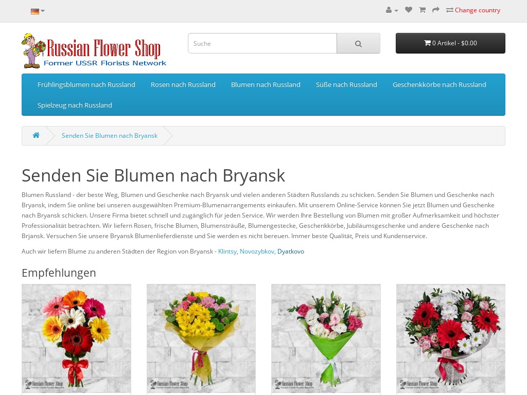 Senden Sie Blumen nach Bryansk (Russland). Wir liefern Blumen und Geschenke nach Bryansk