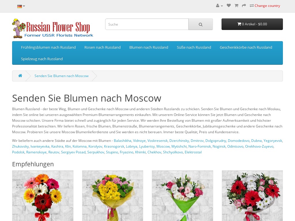 Senden Sie Blumen nach Moscow, Moscow Region in Russland.