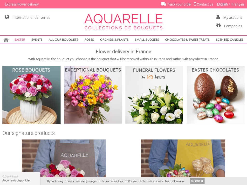 Details : Send flowers to France - Flower delivery | Aquarelle